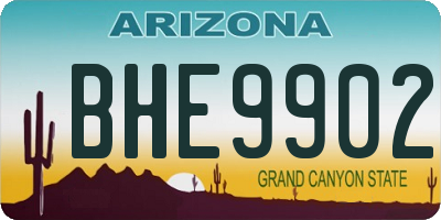 AZ license plate BHE9902