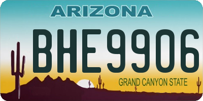 AZ license plate BHE9906