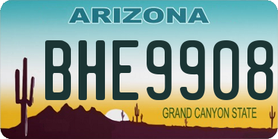 AZ license plate BHE9908