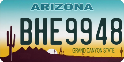 AZ license plate BHE9948