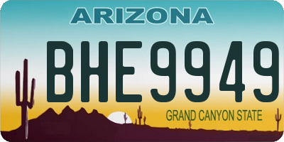AZ license plate BHE9949