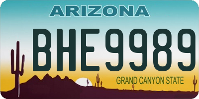 AZ license plate BHE9989