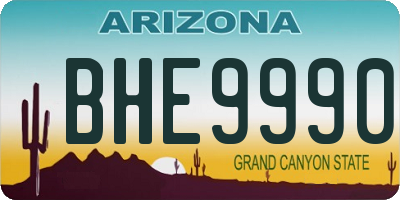 AZ license plate BHE9990