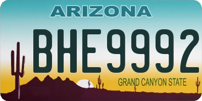 AZ license plate BHE9992