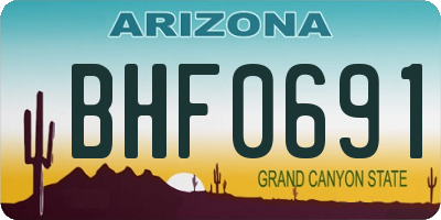 AZ license plate BHF0691