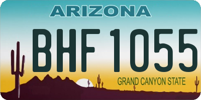 AZ license plate BHF1055
