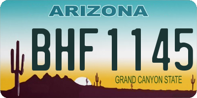 AZ license plate BHF1145