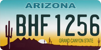 AZ license plate BHF1256