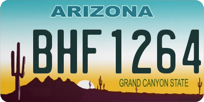 AZ license plate BHF1264