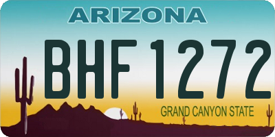 AZ license plate BHF1272