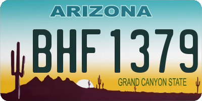 AZ license plate BHF1379