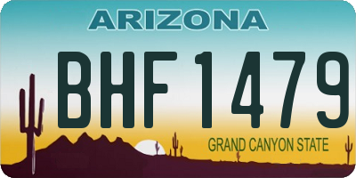 AZ license plate BHF1479
