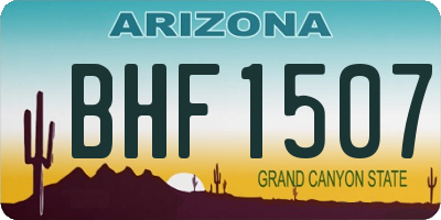 AZ license plate BHF1507