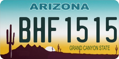 AZ license plate BHF1515