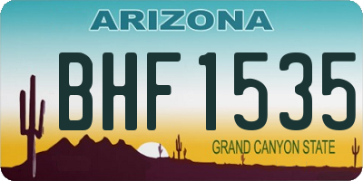 AZ license plate BHF1535