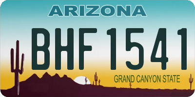 AZ license plate BHF1541