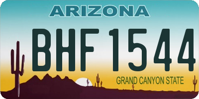 AZ license plate BHF1544