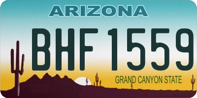 AZ license plate BHF1559