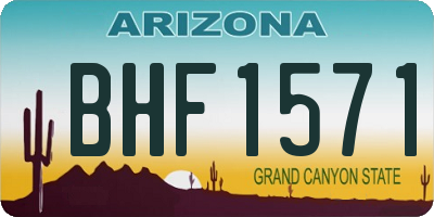 AZ license plate BHF1571