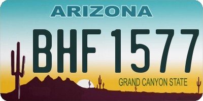 AZ license plate BHF1577