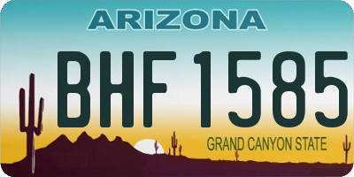 AZ license plate BHF1585
