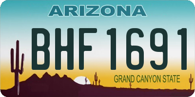 AZ license plate BHF1691