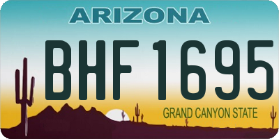 AZ license plate BHF1695