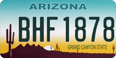 AZ license plate BHF1878