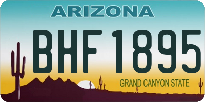 AZ license plate BHF1895