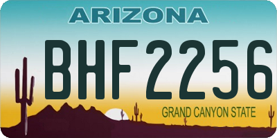 AZ license plate BHF2256