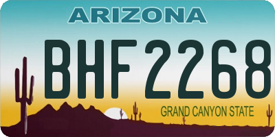 AZ license plate BHF2268