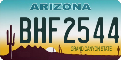 AZ license plate BHF2544
