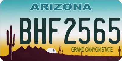 AZ license plate BHF2565