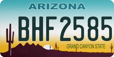 AZ license plate BHF2585