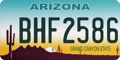 AZ license plate BHF2586