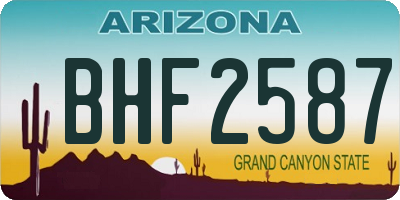 AZ license plate BHF2587