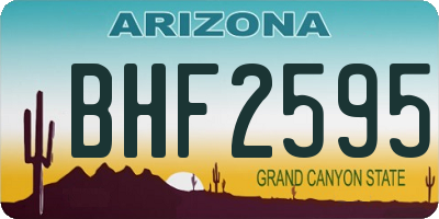 AZ license plate BHF2595