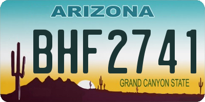 AZ license plate BHF2741