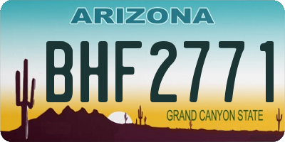 AZ license plate BHF2771