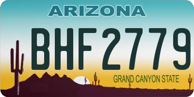 AZ license plate BHF2779