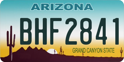 AZ license plate BHF2841