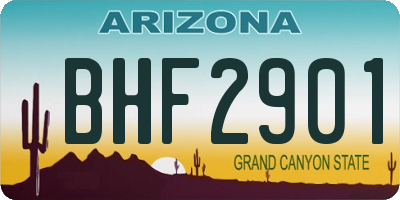 AZ license plate BHF2901