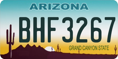 AZ license plate BHF3267