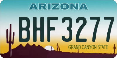 AZ license plate BHF3277