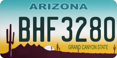 AZ license plate BHF3280