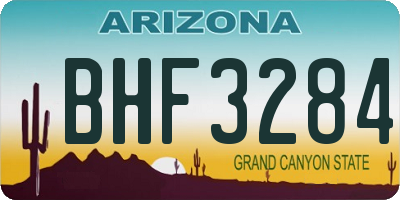 AZ license plate BHF3284