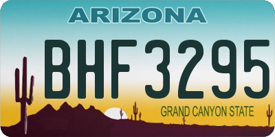 AZ license plate BHF3295
