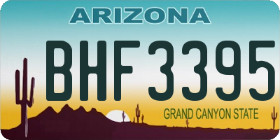 AZ license plate BHF3395