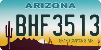 AZ license plate BHF3513