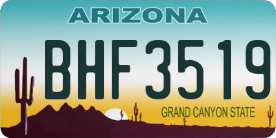 AZ license plate BHF3519